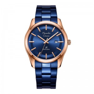 Alexandre Christie AC 1027 Rosegold Blue Man Steel MDBURBU